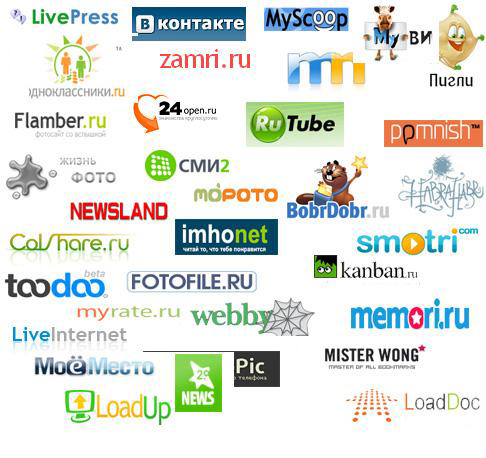 Социальные сети и закладки рунета