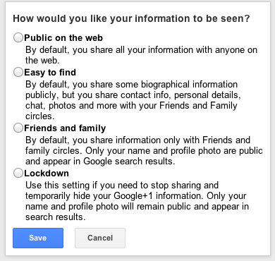 приватность google+