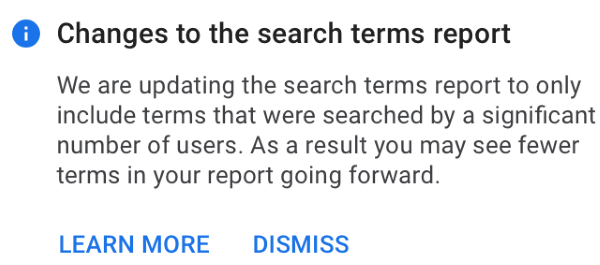 Google Ads начнет показывать только популярные фразы в отчете «Поисковые запросы»