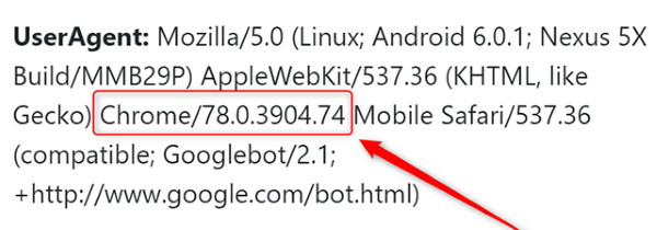 Google обновил агента пользователя GoogleBot
