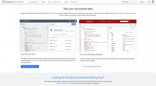 Google представил новую страницу для проверки структурированных данных
