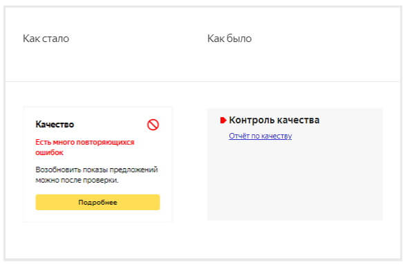 Яндекс.Маркет обновил сводку с данными о кампании в личном кабинете