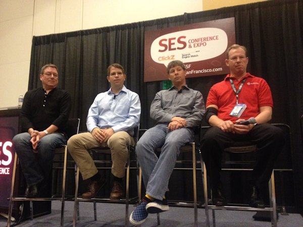 Майк Грехан, Мэтт Каттс, Дэнни Салливан и Брет Табке на конференции SES в Сан-Франциско