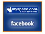 логотип MySpace и Facebook