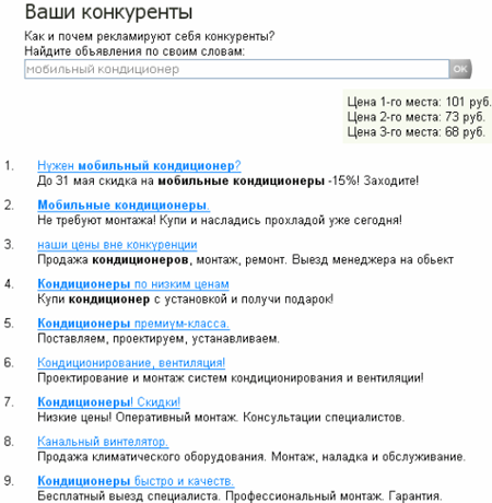 средняя цена клика по кампании