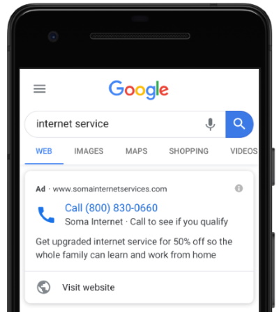Google Ads объявил о том, что теперь для объявлений формата «Только с номером телефона» можно добавлять ссылку на сайт