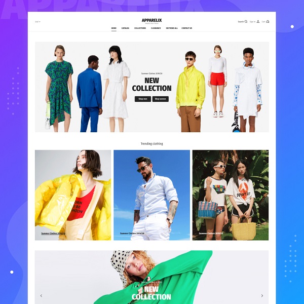 Shopify шаблон Apparelix Shopify шаблон Apparelix