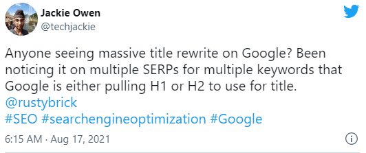 Google начал отображать H1 и H2 вместо мета-тега Title в выдаче