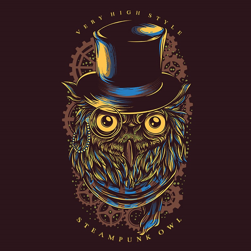 T-shirt Steampunk Owl