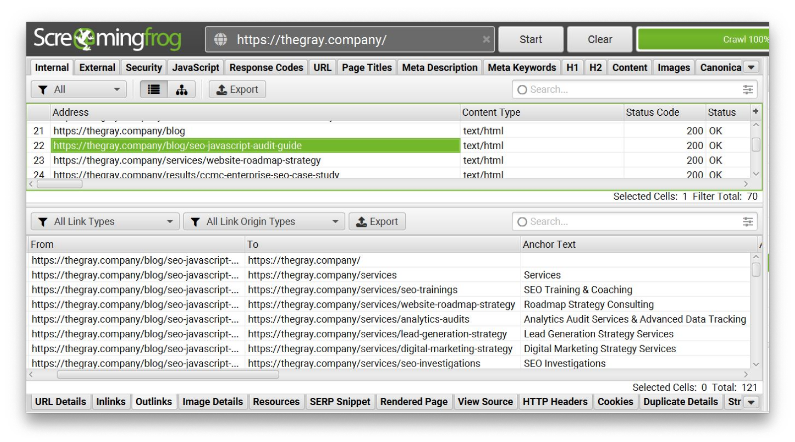 Пример вложенных ссылок