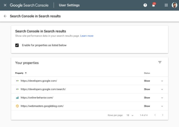 Google обновил Search Console, добавив новые пользовательские настройки