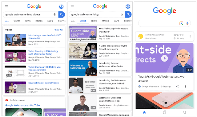 Просмотр видео в поиске Google В Google Search Console появились 2 новых отчета для видео