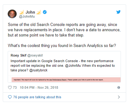 Google Search Console отключит отчет «Анализ поисковых запросов»