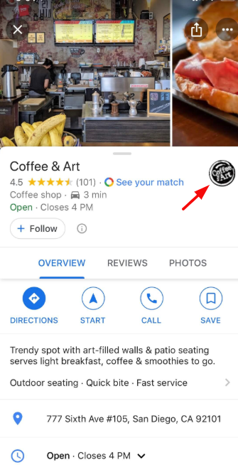 Размещение логотипа компании в карточке Google Мой бизнес