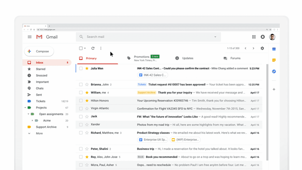 Пример комментария в Gmail