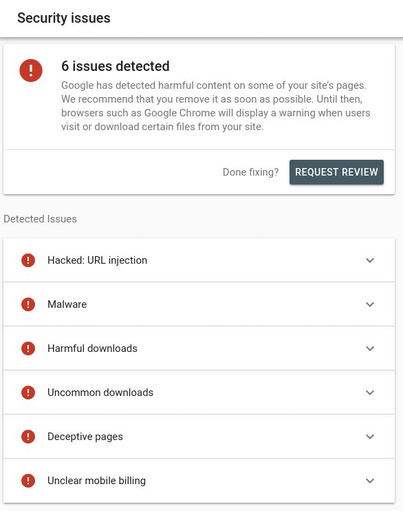 Google добавил в обновленный Search Console отчет «Проблемы с безопасностью»