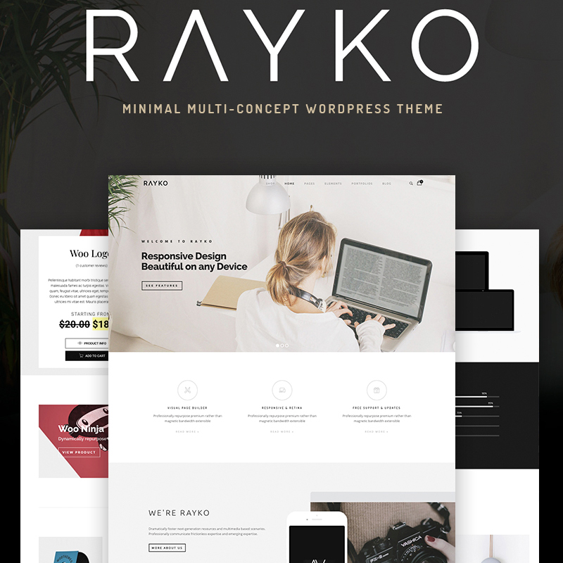 WooCommerce шаблон Rayko – Minimal Multi-Concept