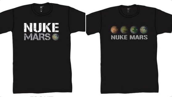 Илон Маск предложил сбросить ядерную бомбу на Марс и выпустить футболки в честь этого