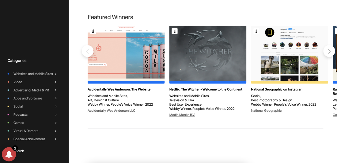 Правила конкурса The Webby