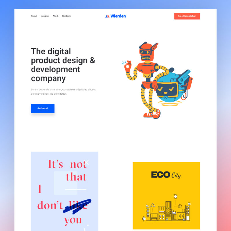 Wierden - Minimalistic And Modern Digital Product №88333