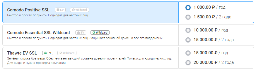 Выбор и покупка SSL-сертификата: типы и цены