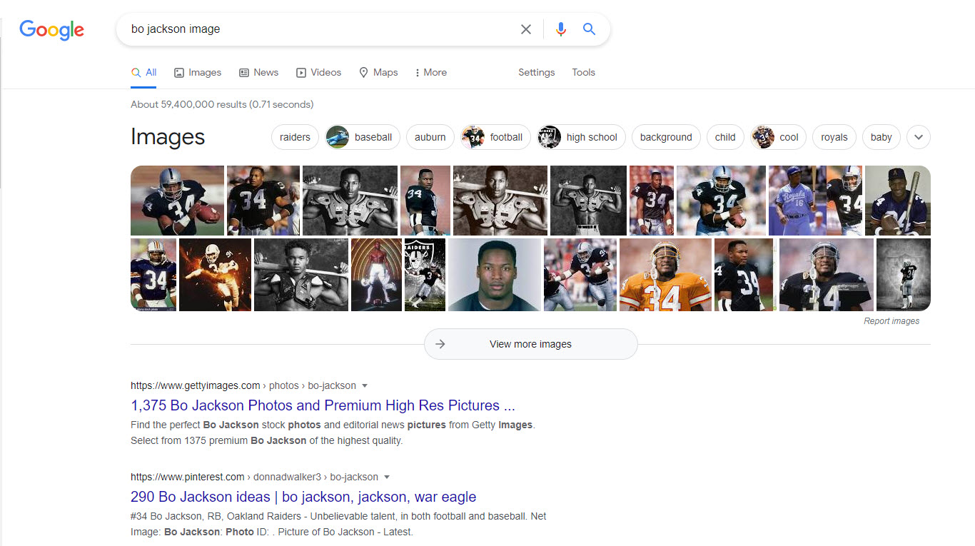 Google is testing a wide block of image search
