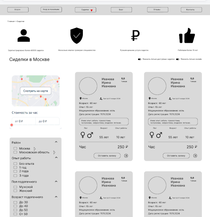 Пример категории для медицинского агрегатора Пример категории для медицинского агрегатора