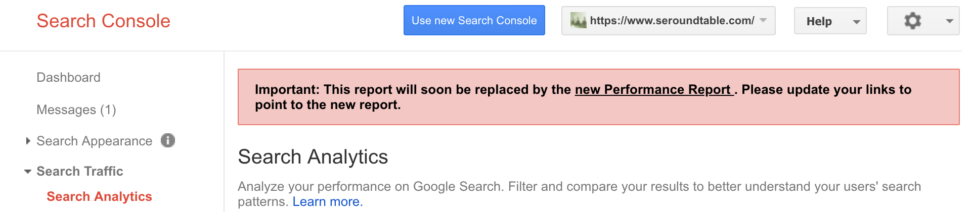 Google Search Console отключит отчет «Анализ поисковых запросов»