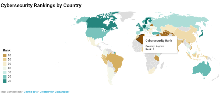 Аналитики изучили уровень кибербезопасности в 76 странах