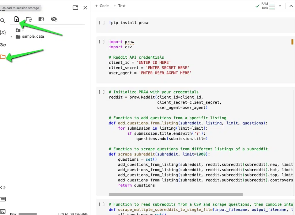 Загрузка сабреддитов