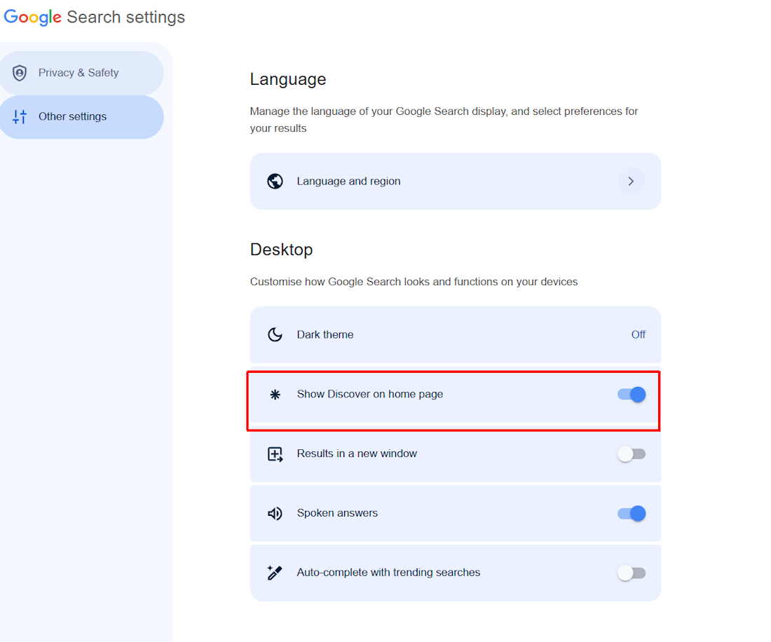 Google выкатывает ленту новостей Discover в десктопном поиске