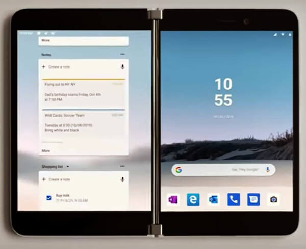 Два экрана на устройствах Surface Duo и Surface Neo