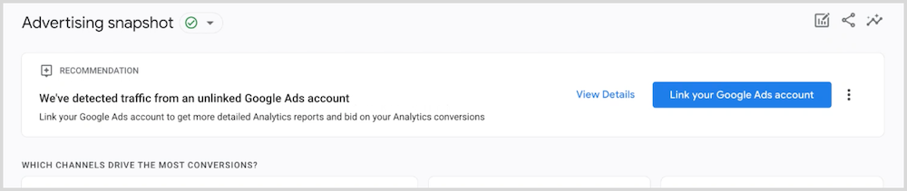 Рекомендации в Google Analytics