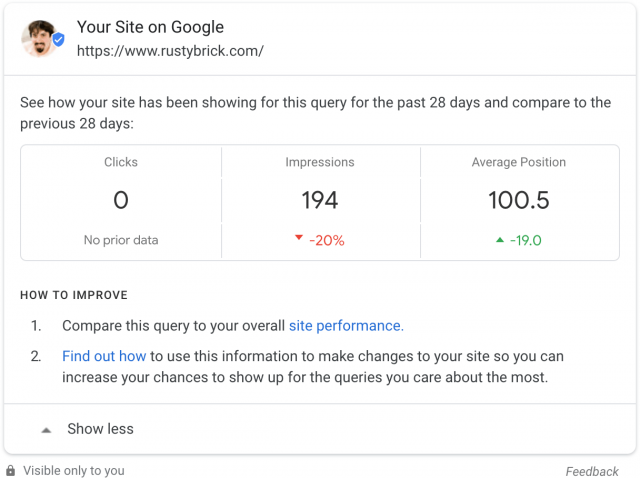 Статистика из Search Console в выдаче доступна для всех рекламодателей Статистика из Search Console в выдаче доступна для всех рекламодателей