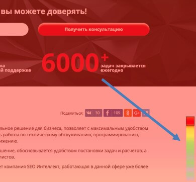 Фрагмент "Карты кликов" в Яндекс.Метрике