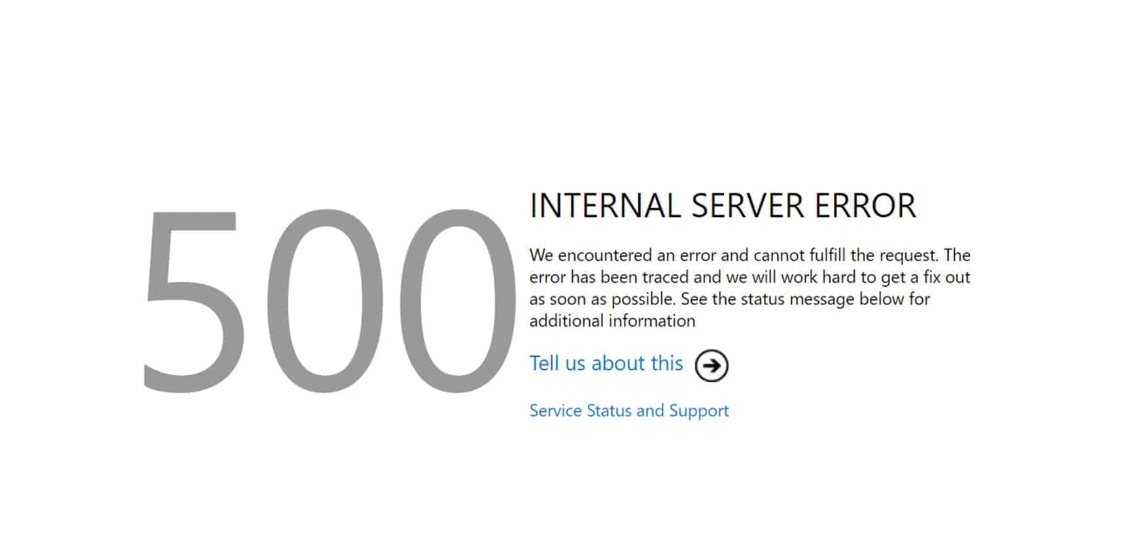 Ошибка 500 Ошибка 500