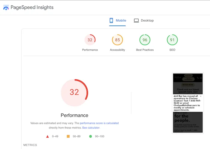 Google PageSpeed Insights Google PageSpeed Insights