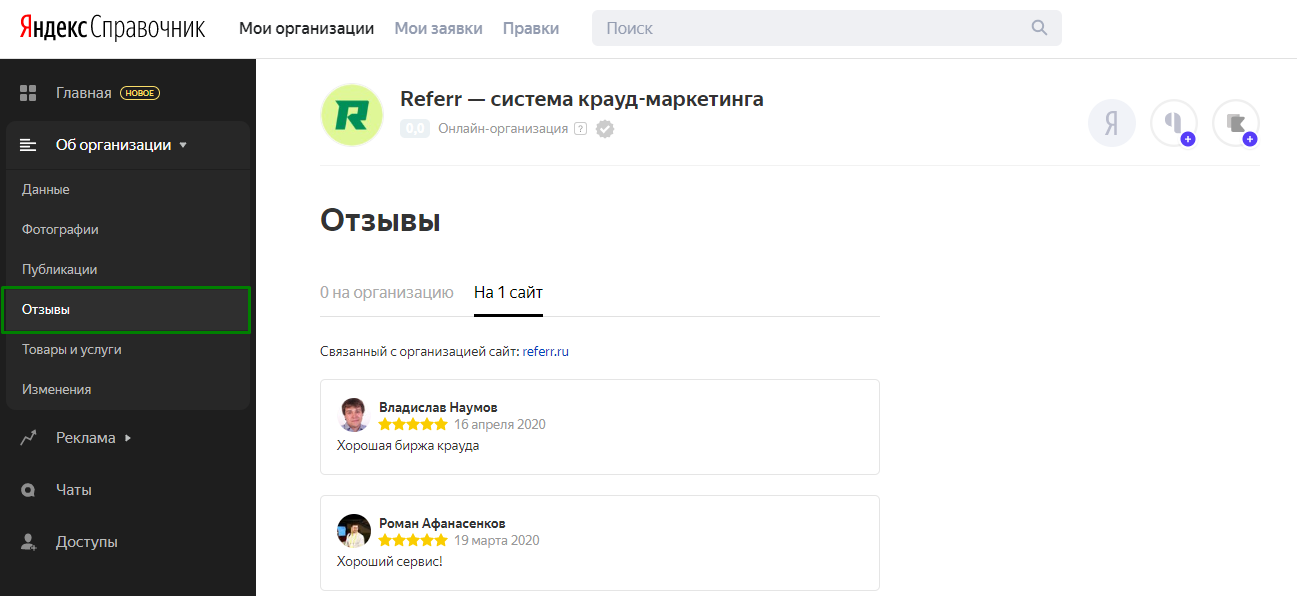 Яндекс.Справочник  
