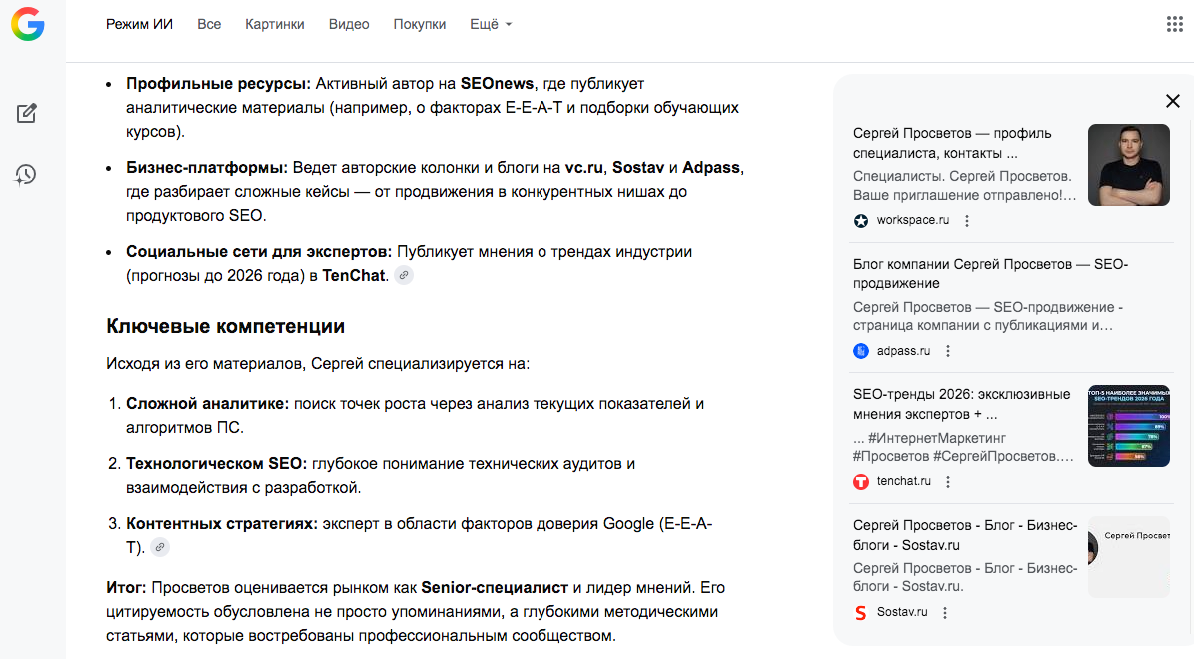 Видимость сайта