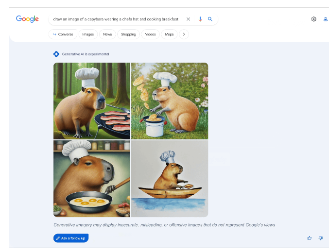 Поиск Google научился генерировать картинки