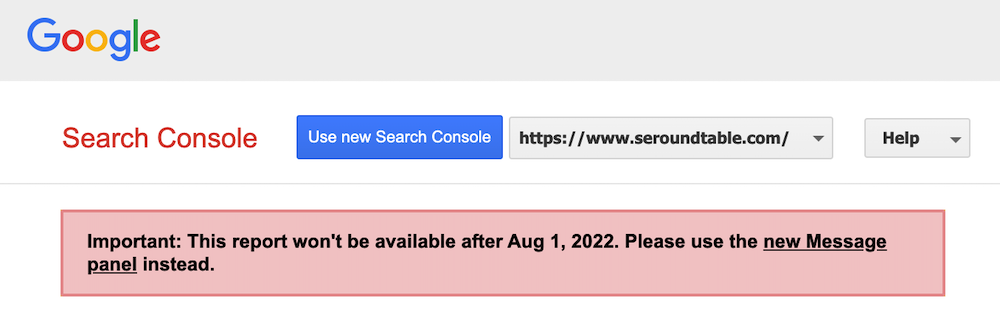 Google удалит сообщения в старой версии Search Console
