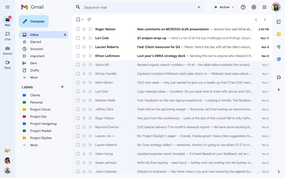 Google принудительно переключил некоторых пользователей на новый дизайн Gmail
