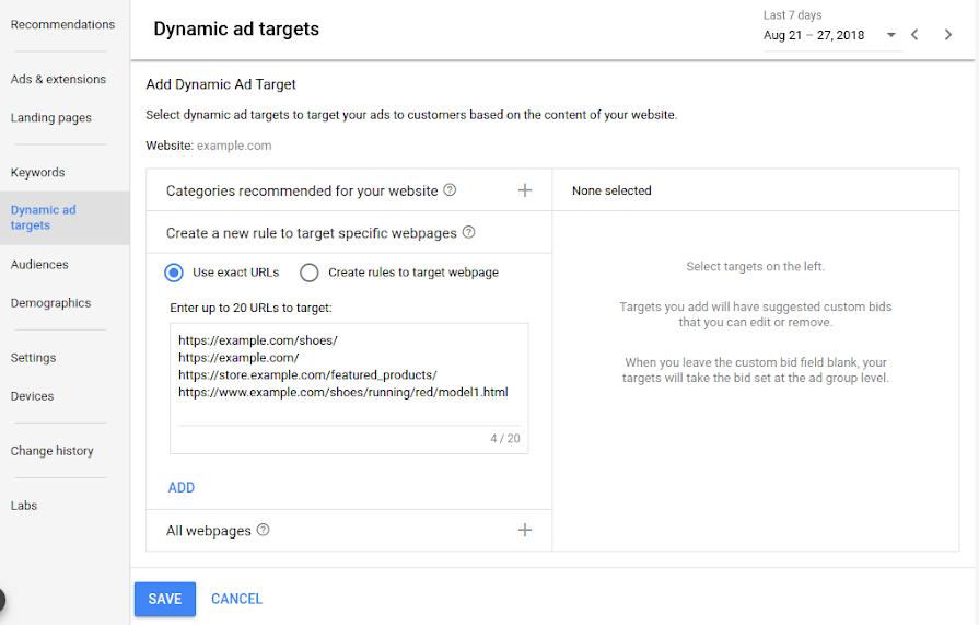 Google Ads позволил создавать динамические объявления на основе точных URL