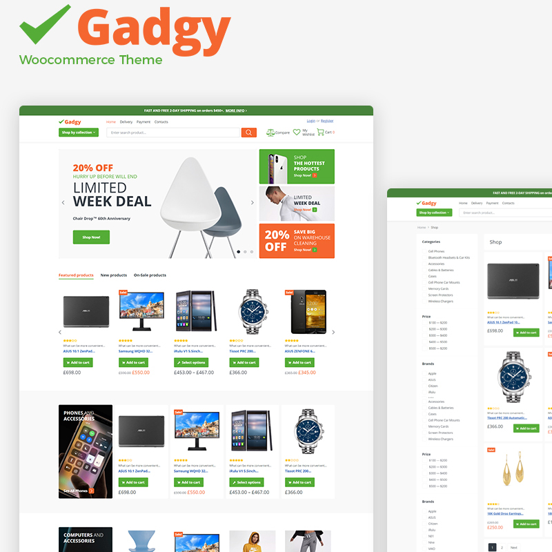WooCommerce шаблон Gadgy – Wholesale Store