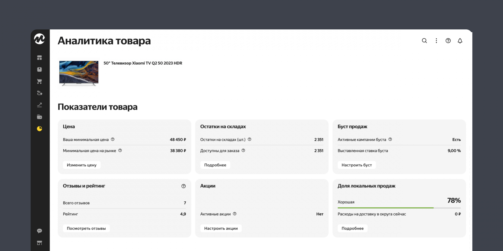 Яндекс Маркет представил новый отчет «Товарная аналитика»