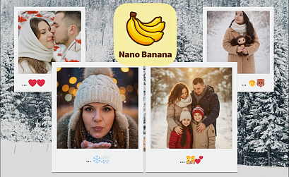 24 промпта для ИИ-фотосессии с вашим лицом: зимние тренды Nano Banana 2026