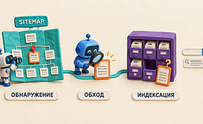 Страница есть в sitemap, но не находится в поиске: как разделить обнаружение, обход и индексацию