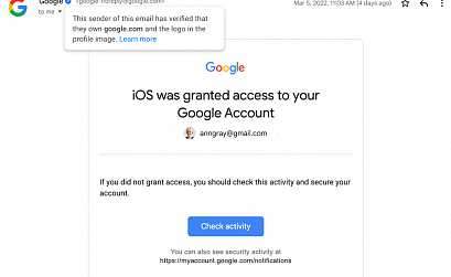 Google добавил синие галочки для брендов в Gmail
