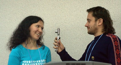 Йоха и Максим на Blogcamp2007