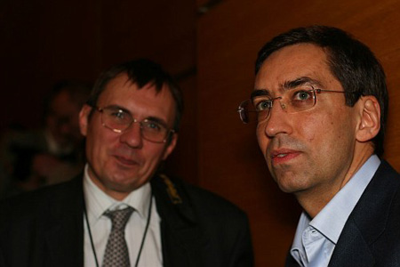 Владимир Долгов и Игорь Ашманов. Конференция, 2006 год